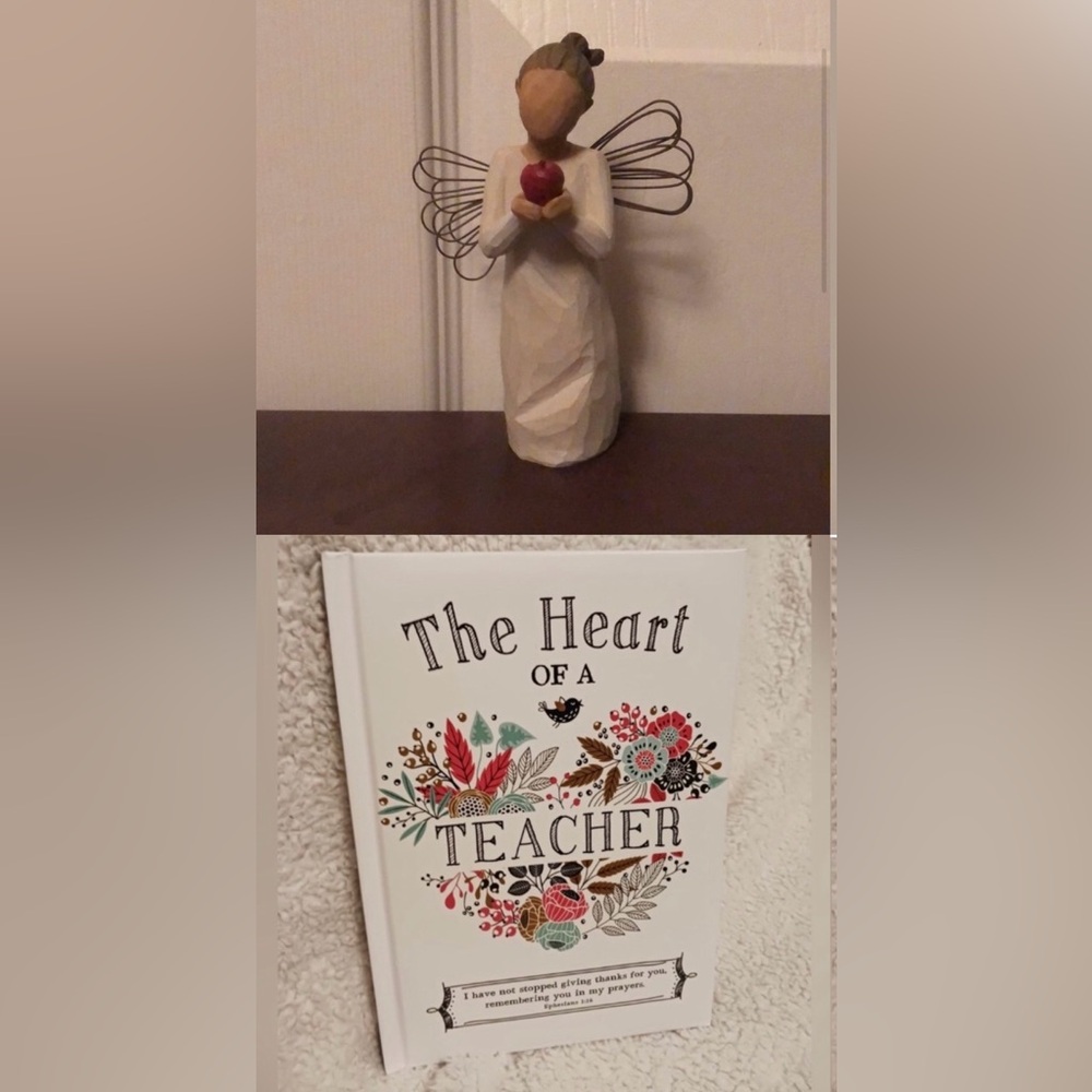 Willow Tree Angel Figurine & “The Heart of A Teacher” book Set
